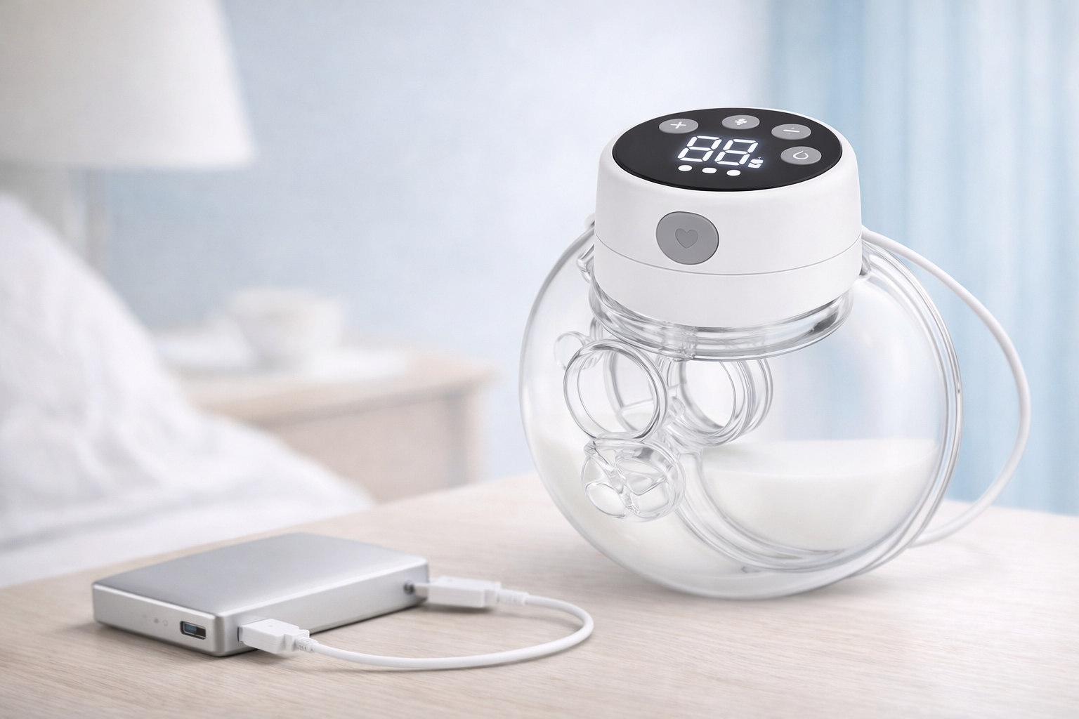 Tire-lait électrique mains libres Babyseren | tire lait portable rechargeable 9 niveaux d’aspiration