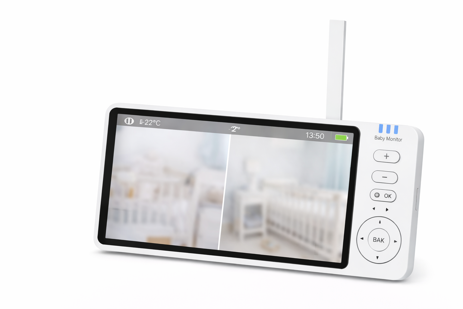 Babyphone vidéo Babyseren avec moniteur 7" HD et 2 caméras | vision nocturne, audio bidirectionnel